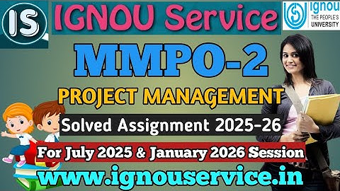 IGNOU MMPO-2 Solved Assignment 2025-26 For July 2025 and January 2026 Session