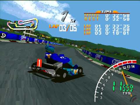 Ayrton Senna Kart Duel (PS1) Playthrough -  All Clear both New Game And New Game +