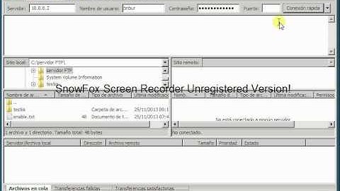 acceder y modificar un documento o carpeta con un cliente FTP mediante un servidor FTP