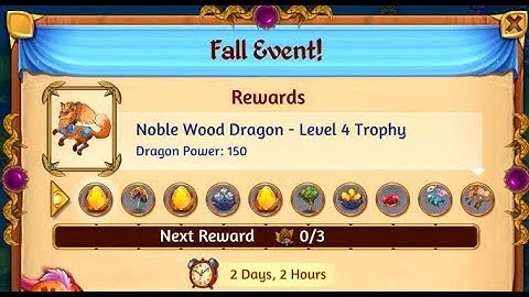 Merge Dragons Fall Event Part 1 - Noble Wood Dragon is the Reward for Finishing