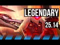NAAFIRI vs XERATH (MID) | 8 solo kills, 11/2/6, Legendary | KR Master | 25.14