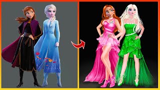 Frozen: Elsa Anna Glow Up - Disney Princesses Transformation