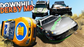 Multiplayer DOWNHILL Nascar Derby! Crash Hard 2.0 DESTRUCTION! - Beam MP CHAOS