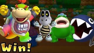 Mario Party 9 - Bowser Jr. vs Dry Bones vs Chain Chomp vs Spike #MarioGame