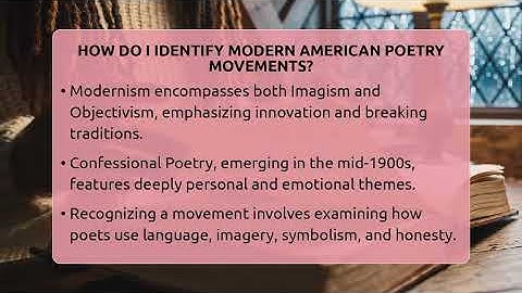 How Do I Identify Modern American Poetry Movements? - The Prose Path