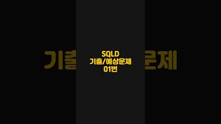 SQLD 기출문제 예상문제 1번