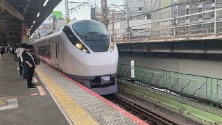E657系カツK15編成特急ひたち20号品川行き通過 新橋駅