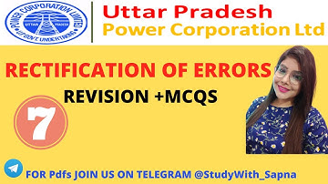 RECTIFICATION OF ERRORS #uppcl #assistantaccountant #mcq  #bankreconciliationstatement