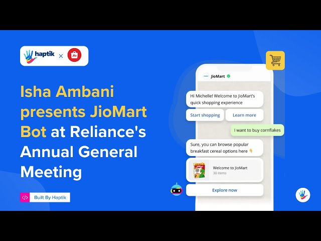 JioMart Bot Featured at Reliance's Annual General Meeting | Powered by Jio Haptik