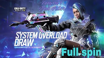 New*System overloaded Draw || full spin || CALL OF DUTY MOBILE SEASON 1 *NEW ORDER* #luckydraw #codm