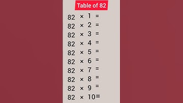 Table of 82 #shorts #education #subscribe #maths