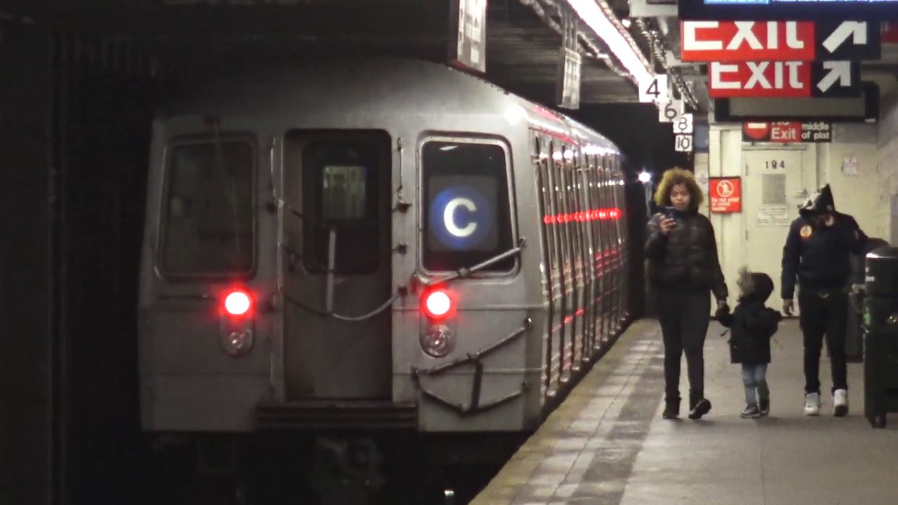 IND Subway: Euclid Av Bound R68 (C) Train (With Stuck E Sign) At Liberty Av