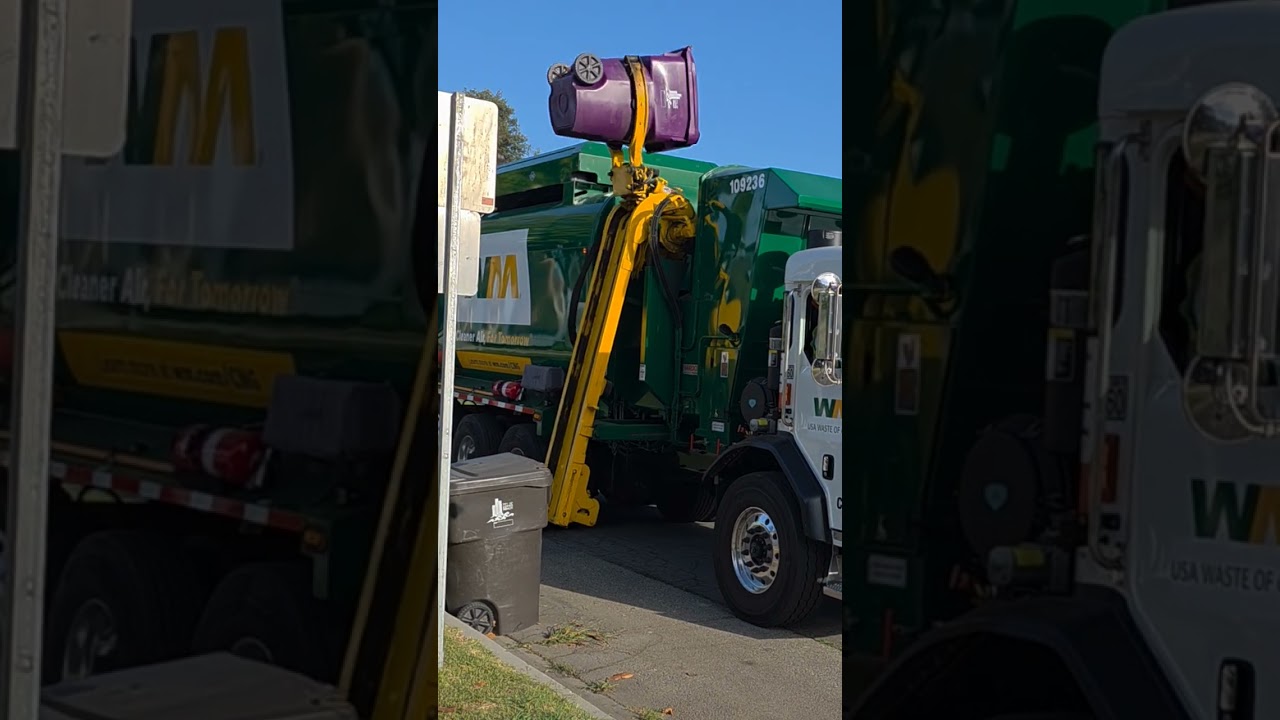 Brand New Waste Management Peterbilt 520 Amrep Side Loader on Recycling