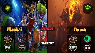 GrandMaster MAOKAI [Aftershock] (Support) VS  THRESH - Grandmaster EUW Patch 11.11