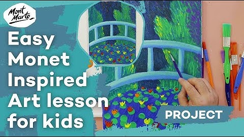Easy Monet-inspired art lesson for kids
