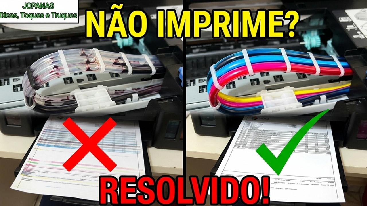 Como | Consertar | resolver| impressora não imprime |Canon | simples e ...