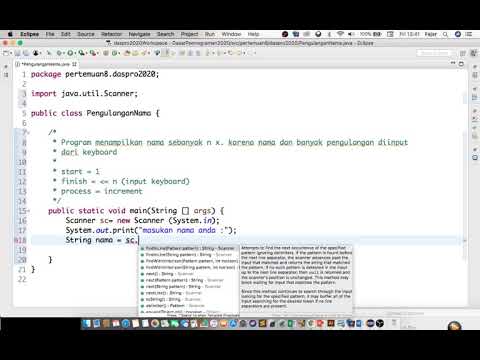 Contoh Loop for dalam pemrograman Java - DasarPemrograman Java IFUNPAS