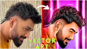 MS Dhoni Vector Art Tutorial In Hindi | Mahi Vector Art step by step 2021 | Raj Illustrator