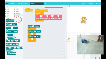 KittenBot programmed using KittenBlocks 1st run