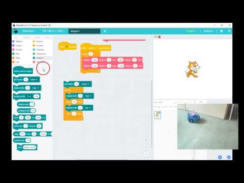 KittenBot programmed using KittenBlocks 1st run