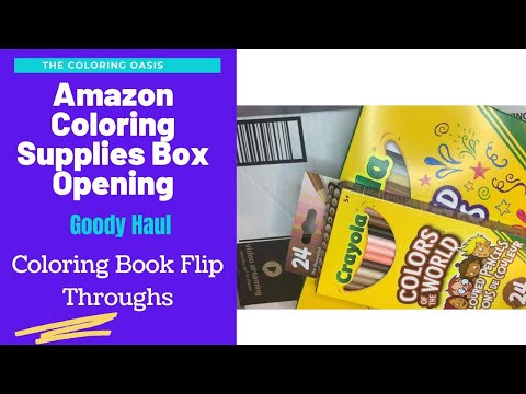 Adult Coloring Book And Supplies Amazon Haul | 3 Coloring Book Flip Throughs