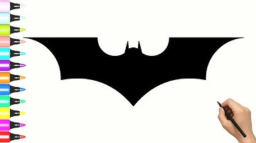 HOW TO DRAW BATMAN LOGO!