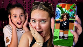My Sister Reacts To Her NEW ROBLOX AVATAR...
