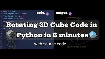 Create a Stunning Rotating 3D Cube with Python | Step-by-Step Tutorial @Future_CodersHub #python