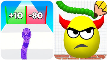 Snake Run 3D Vs Draw To Smash New Levels Game Mobile Walkthrough iOS, Android Gameplay Update