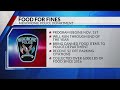 Food for fines with the menomonie police department
