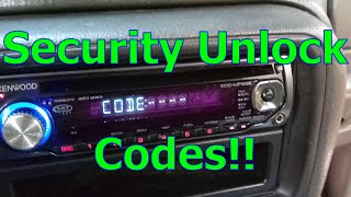 Kenwood KDC MP238 Reset Security Unlock Codes with No Remote!