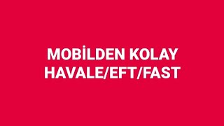 Havale-Eft-Fast Nasıl Yapılır. Ziraat Mobil Uygulaması İle Nasıl Yapılır.