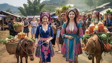 Chợ vùng biên Mường Khương - đồ rừng - mật ong - dược liệu nhiều vô kể