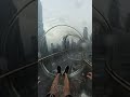 POV: Extreme Glass Water Slide in Heavy Rain 🌧️😳 #cinematic #pov #waterslide #waterpark #waterfall
