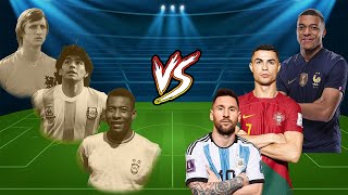 Old Trio VS New Trio Cruyff Maradona Pele VS Messi Ronaldo Mbappe