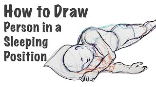 Sketch a Person in a Sleeping Position | easy tutorial