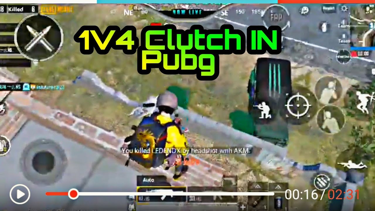 1V4 Clutch in pubg mobile - YouTube