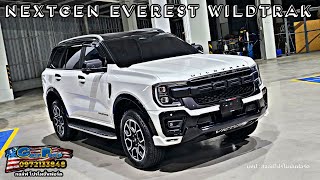 NEXTGEN EVEREST WILDTRAK 4×4 2023 สีขาวมุก ใหม่ล่าสุด ใส่ชุดแต่ง VICTOR พร้อมแร๊พหลังคาดำเงา