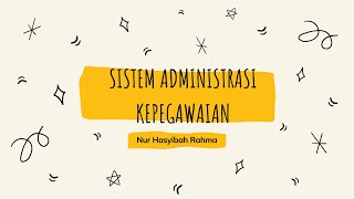 Sistem Administrasi Kepegawaian Part 1