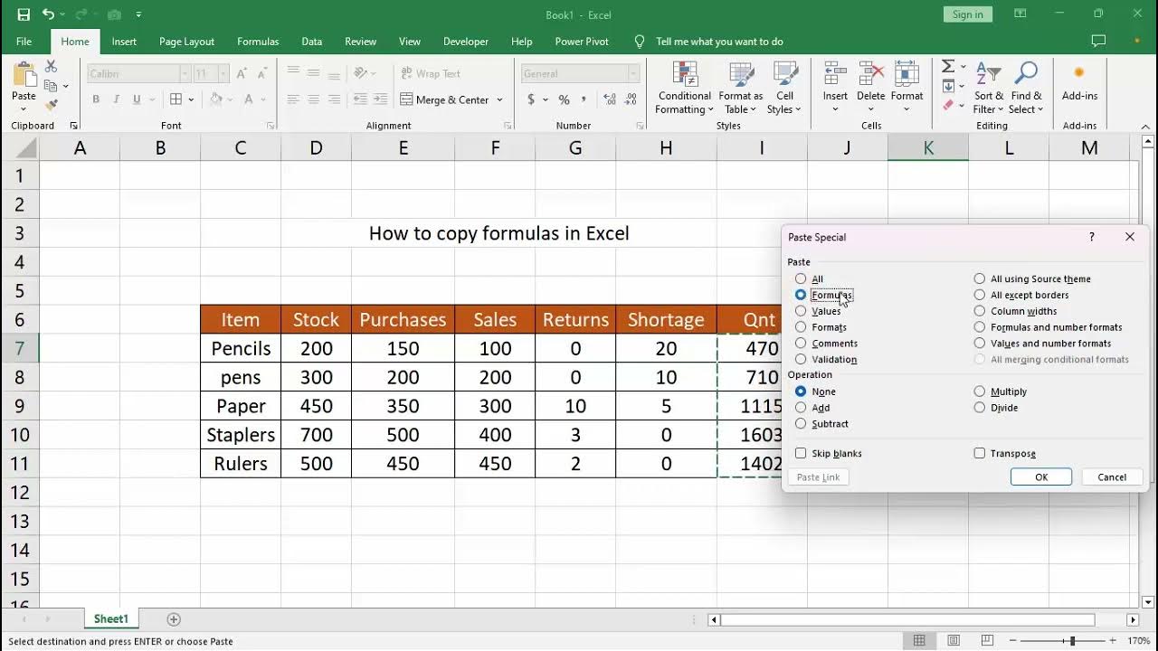 How to copy formulas in excel youtube