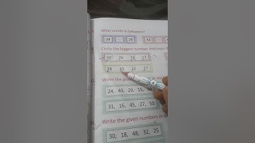 Circle the biggest number and cross the smallest number pg 35