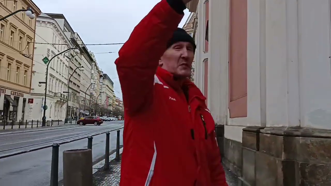 879. 21 2 2026. Praha1.  Маршрут трамвая 12.  