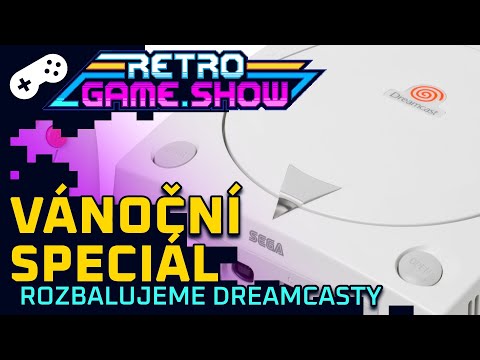 Vánoční speciál Retro Game Show. Čeněk rozbaluje dárečky v podobě nikdy neotevřených Dreamcastů