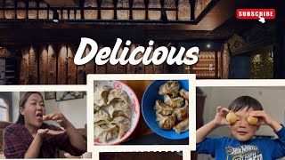 Simple Happiness 🍽️ Momo & Pani Puri with My Son 