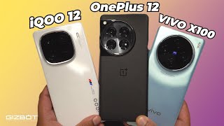 OnePlus 12 vs iQOO 12 vs Vivo X100  🔋 Battery Test & Performance