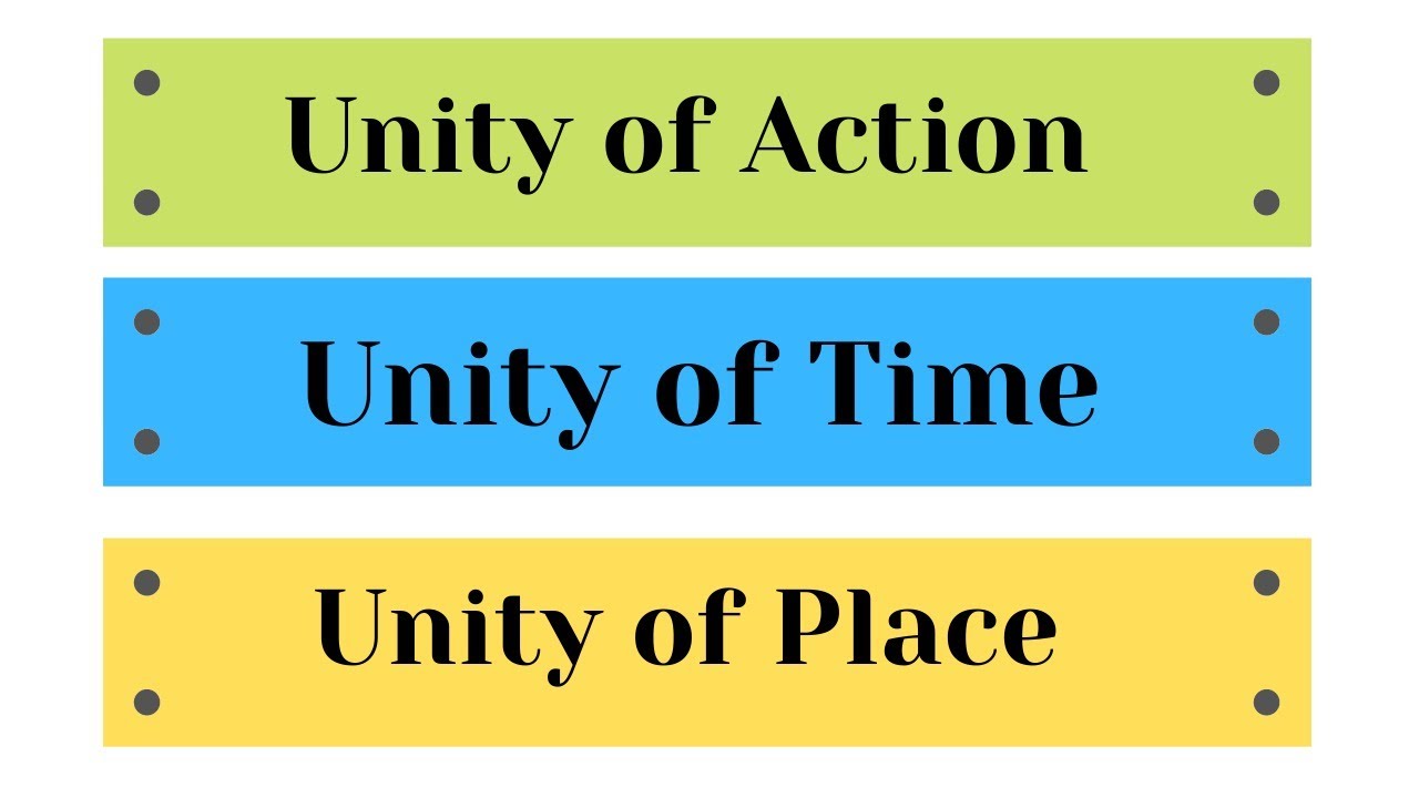 Three Dramatic Unities | Aristotelian Unities | Classical Unities | Unity Of Time, Place  Action |