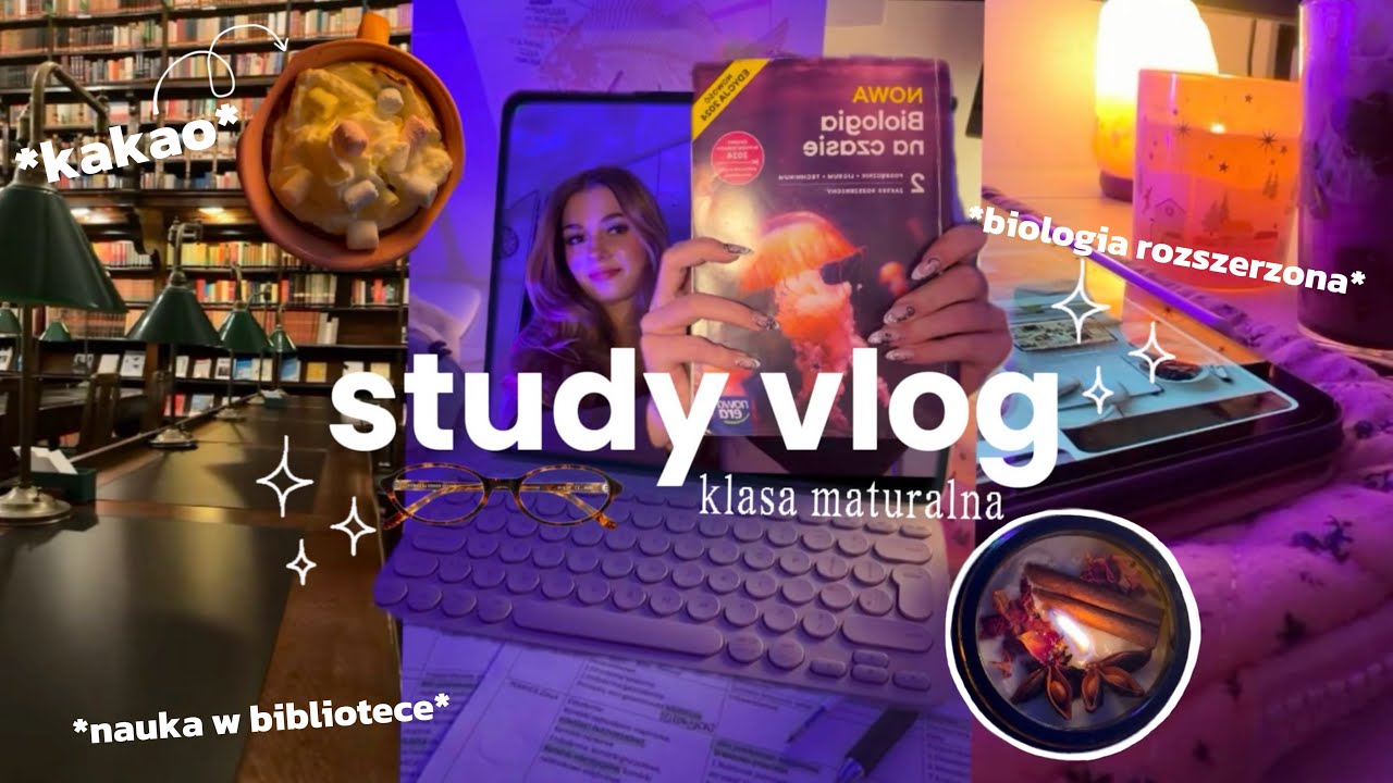 study vlog🪽 produktywna nauka do matury, biblioteka, study tips