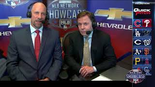 Tonight's mlb network showcase game featured the chicago cubs and
philadelphia phillies. bob costas john smoltz had call.