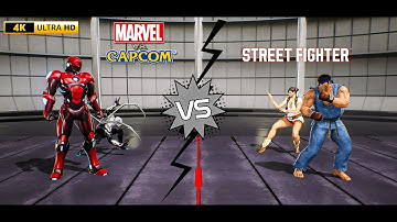 Marvel vs Capcom Infinite | Iron Man & Spider-Man V.s Ryu & Chun Li | PS5 4K #marvelvscapcom