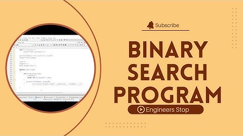 Binary Search Program Execution